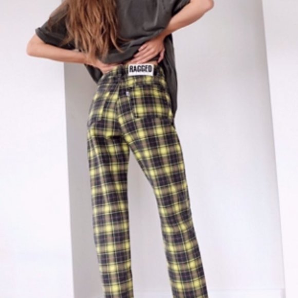 The Ragged Priest Check Print Mom Jeans 30 - Picture 2 of 9